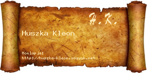 Huszka Kleon névjegykártya